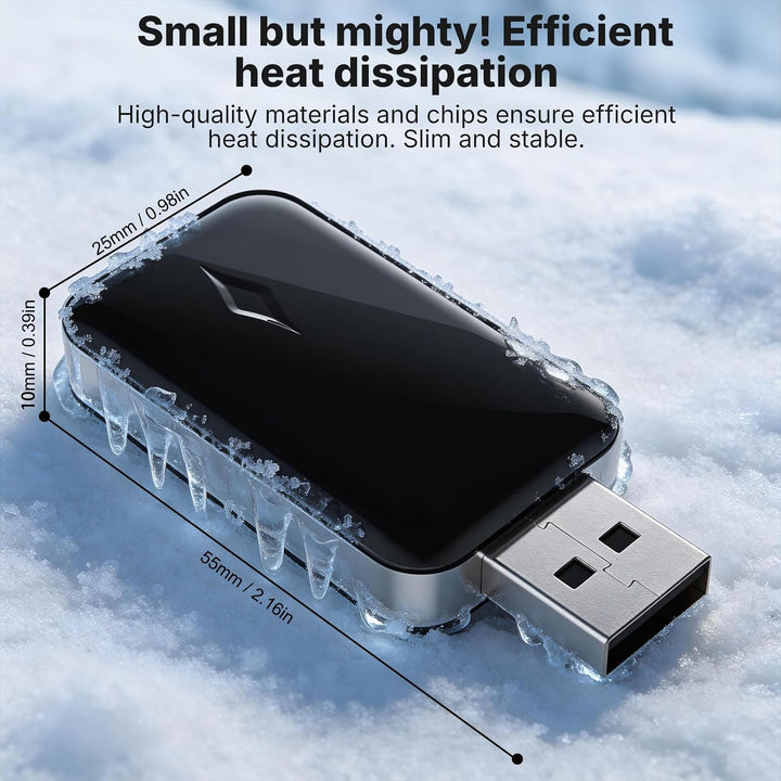 Wireless Adapter für CarPlay, Superschnelle Upgrade von Wired auf Wireless, Plug und Play, Mini &amp; St