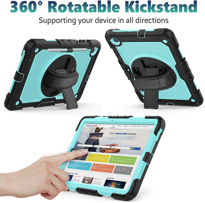 SEYMAC stock Hülle für Samsung Galaxy Tab S6 Lite 10,4 Zoll 2022/2020, Stossfest Schutzhülle mit Bil