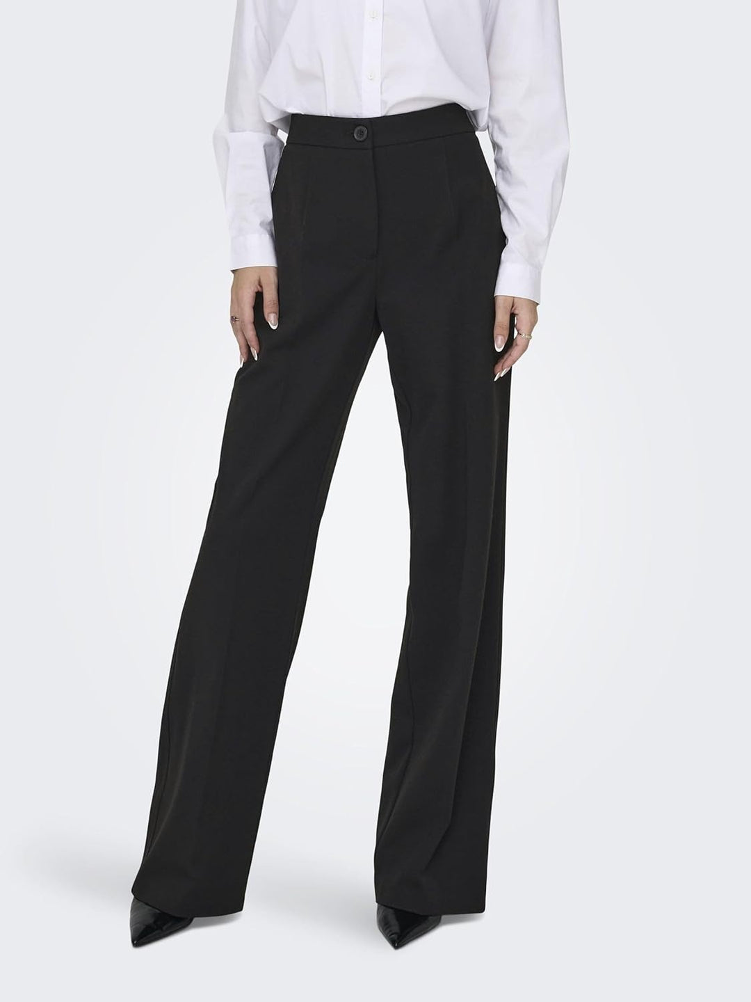 ONLY Damen Onlmia Hw Straight Pant Tlr Noos 34W / 32L Schwarz, 34W / 32L Schwarz