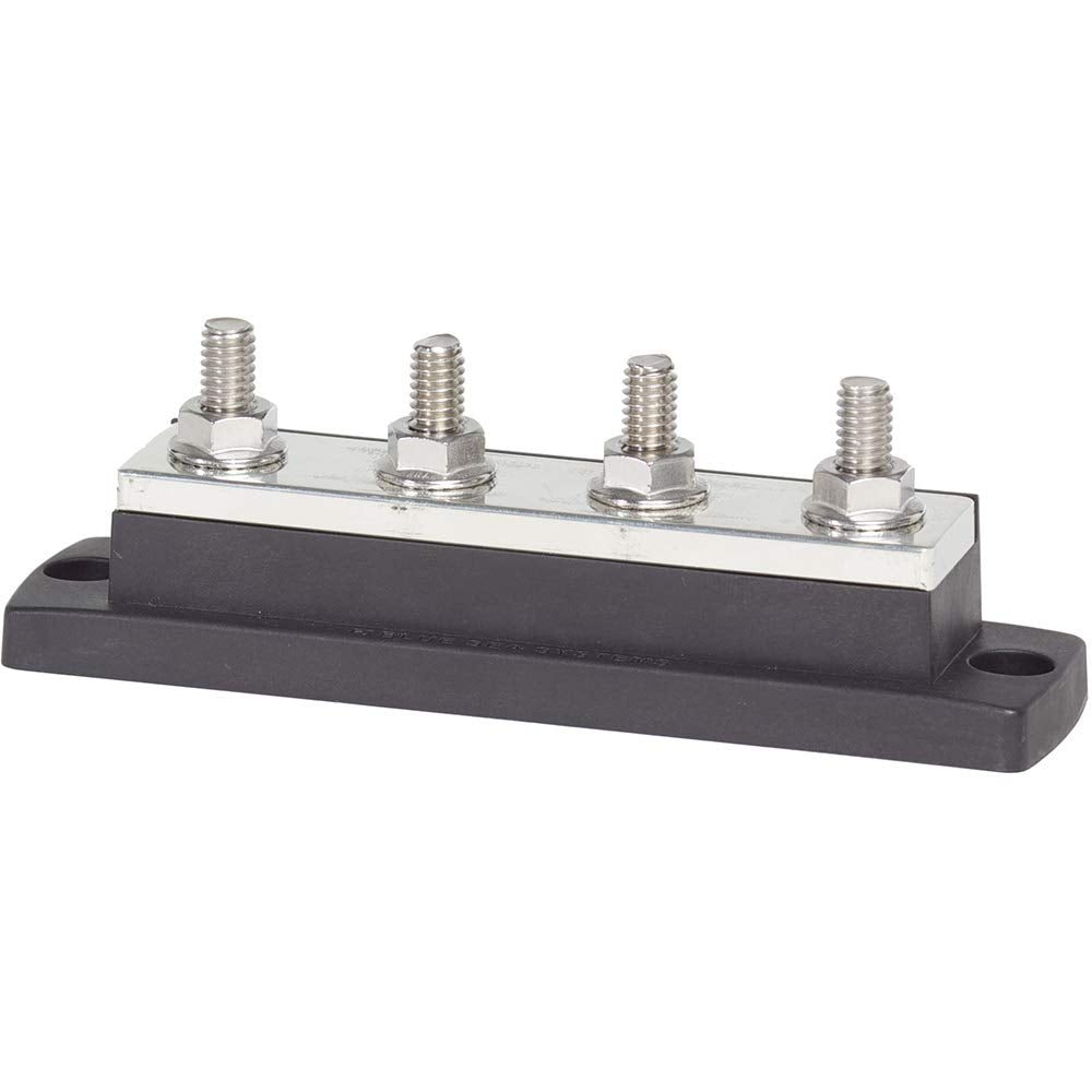 Blue Sea Systems Mini-Sammelschiene, 100 A, 1 Stück 250a, 4 Bolzen, ohne Abdeckung, 250a, 4 Bolzen,