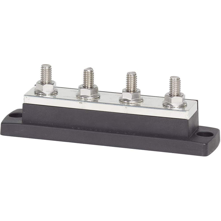 Blue Sea Systems Mini-Sammelschiene, 100 A, 1 Stück 250a, 4 Bolzen, ohne Abdeckung, 250a, 4 Bolzen,
