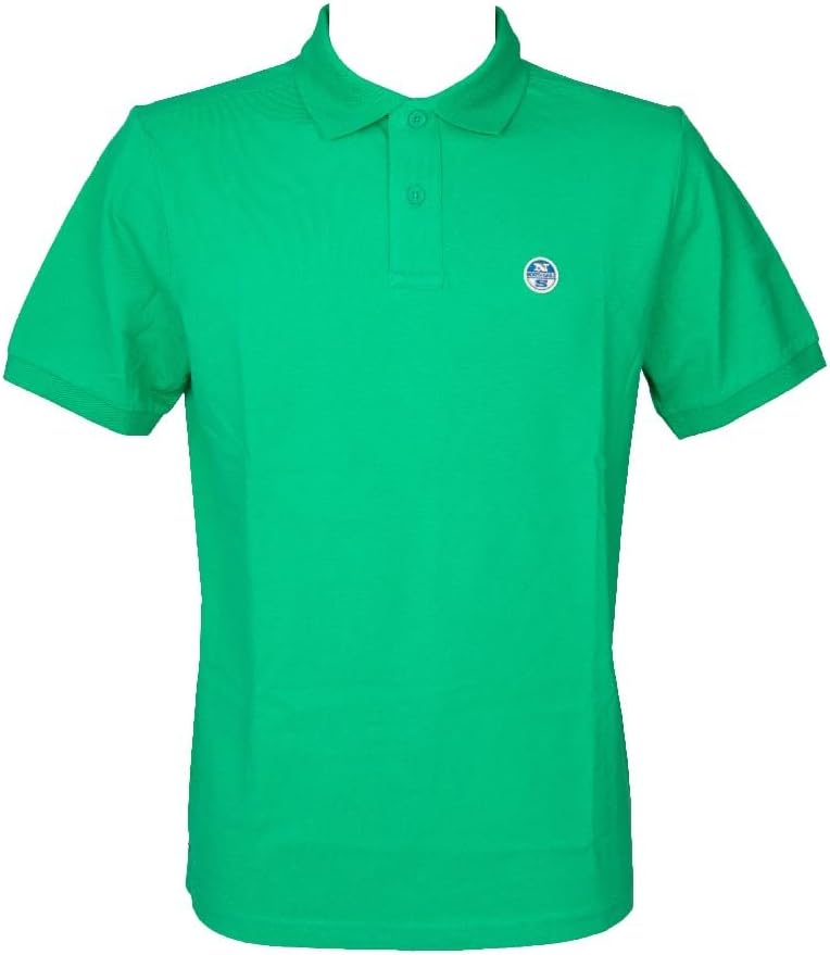 NORTH SAILS Herren Ss Polo W/Logo Polohemd (1er Pack) S 0412 Garden Green, S 0412 Garden Green