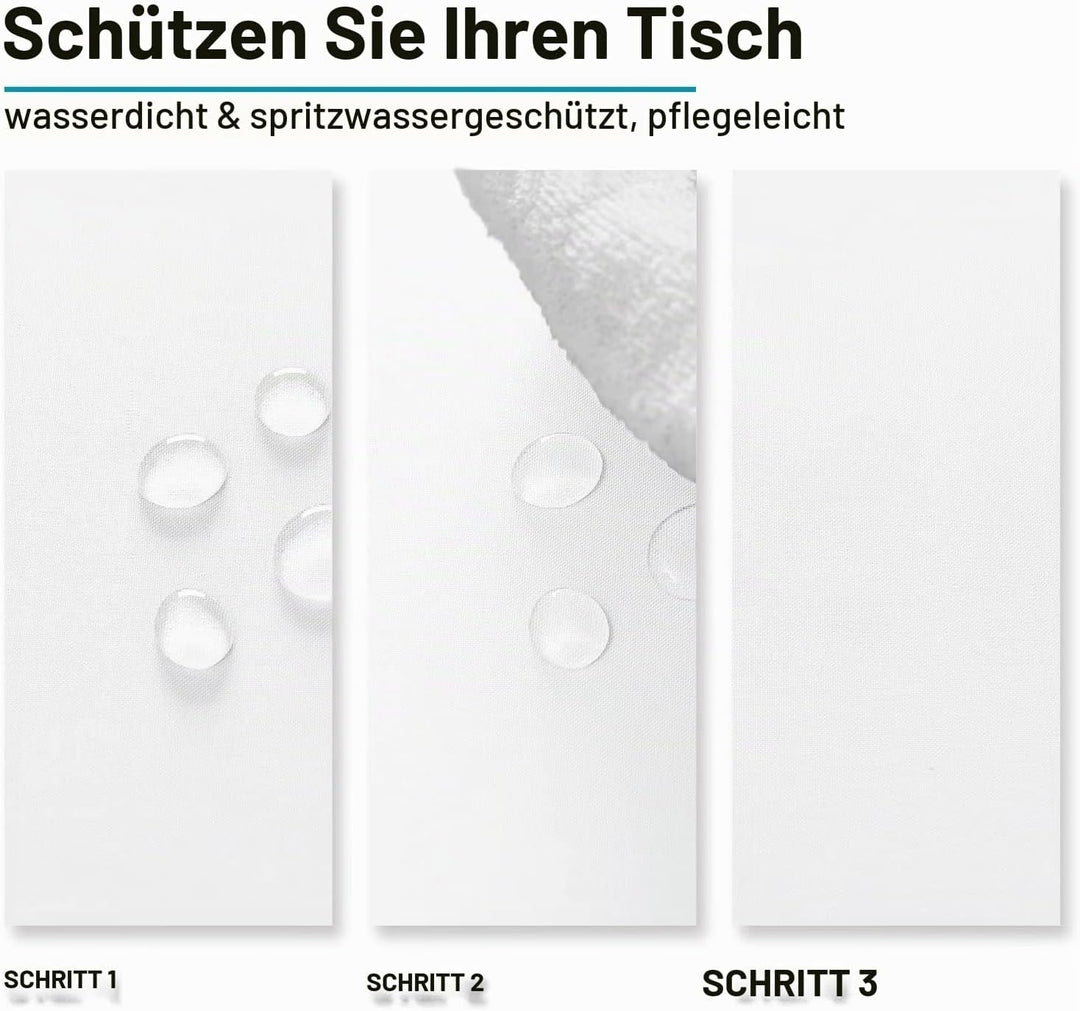 Hiasan Glatt Tischdecke Weihnachten Fleckenabweisend Tischtuch mit Lotuseffekt Leicht Wasserabweisen