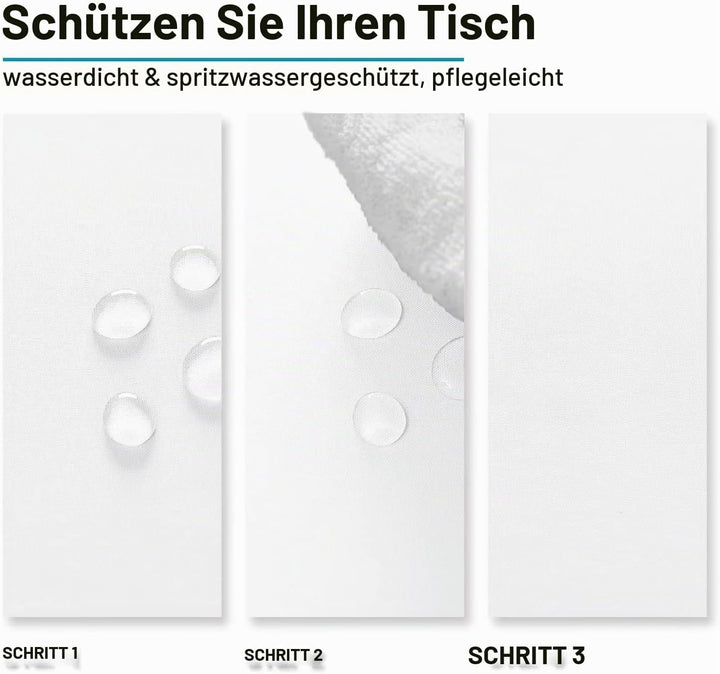 Hiasan Glatt Tischdecke Weihnachten Fleckenabweisend Tischtuch mit Lotuseffekt Leicht Wasserabweisen