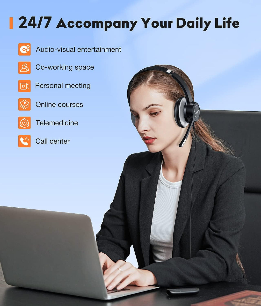 USB Headset, 3,5mm verdrahtete Headsets