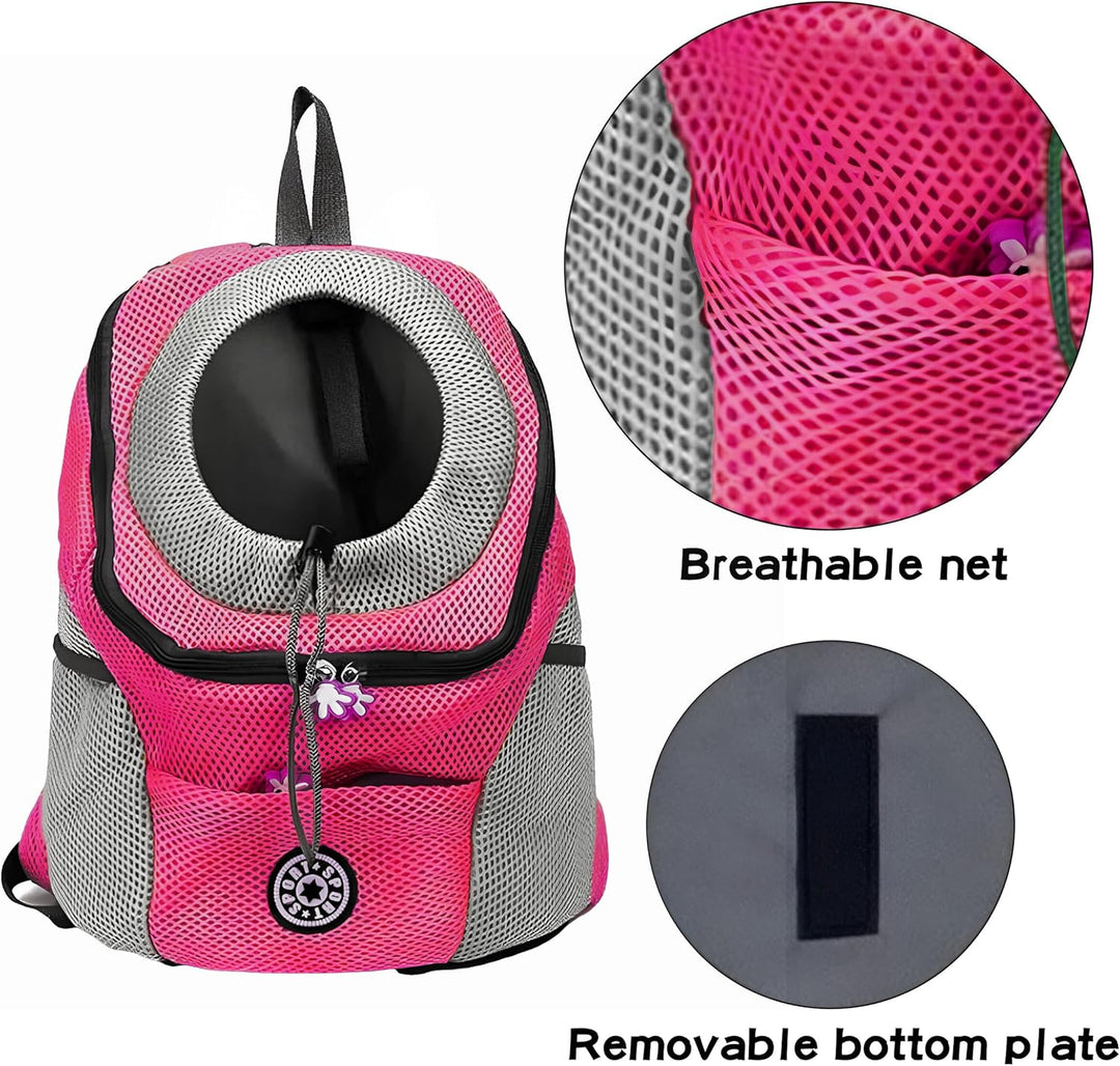 Hunderucksack Hunde Transportbox Tragetasche Verstellbarer Haustier Rucksack Welpentasche Atmungsakt