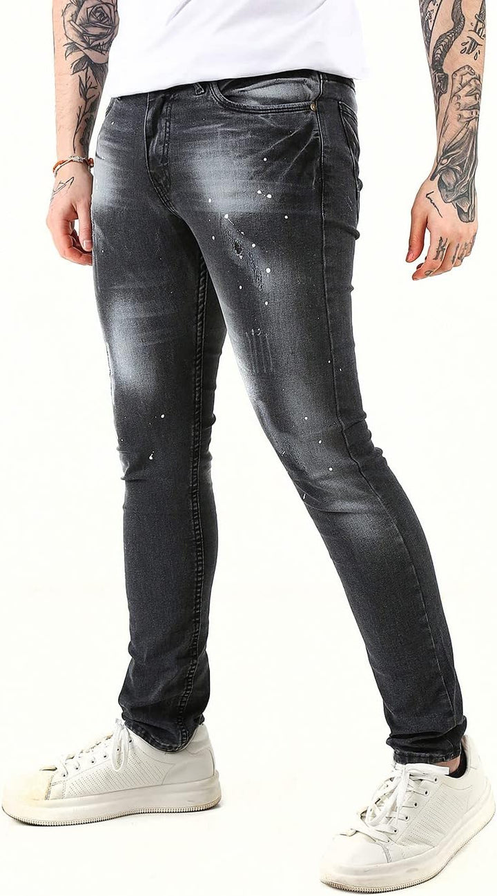 Aterrisage Skinny Jeanshose für Herren, Schwarz