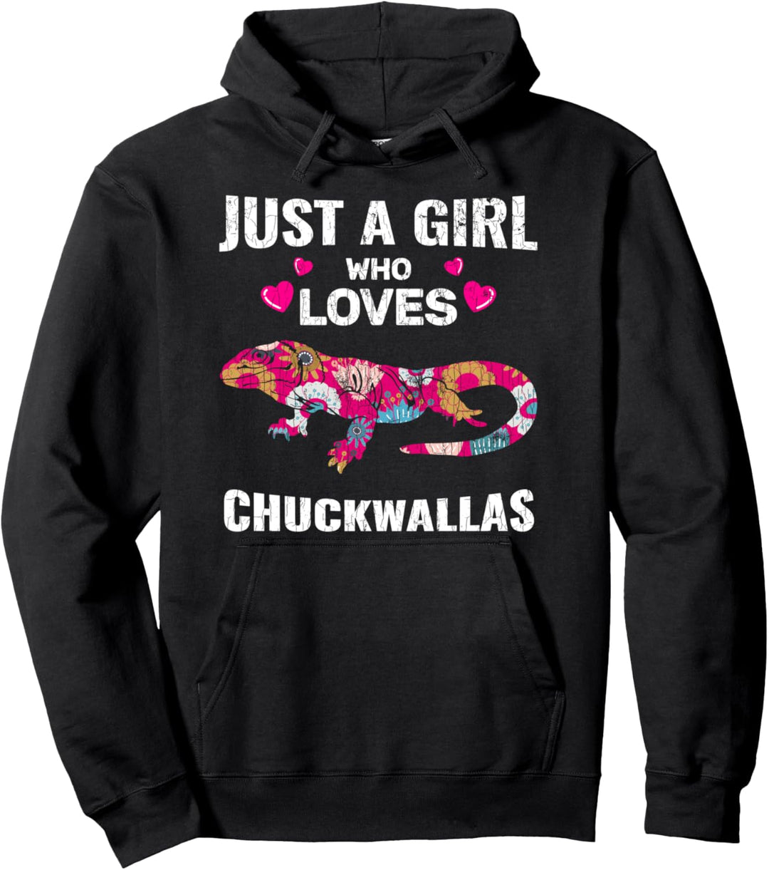 Just A Girl Loves Chuckwalla Apparel Gift Owner Sauromalus Pullover Hoodie