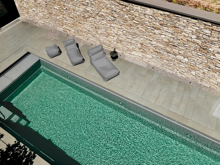 Blomus Outdoor-Lounger -Stay- Sonnenliege Bodenkissen Wasserfest (Stone) Stone One size, Stone One s