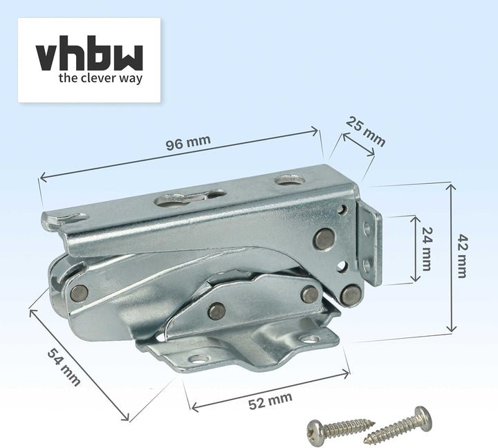 vhbw 2x Türscharnier kompatibel mit Bosch KIR18A51, KIR18A61, KIR18V60, KIR18E50, KIR18V51, KIR18V62