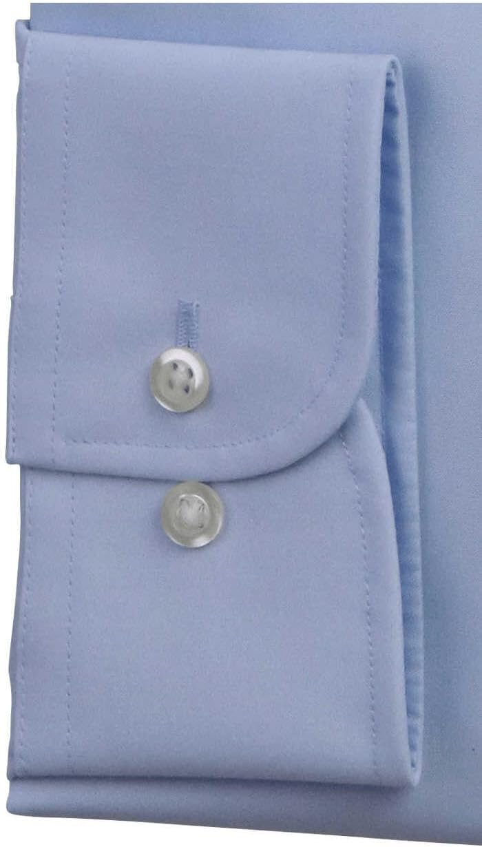 eterna Slim Fit Hemd Langarm Button Down Kragen Baumwolle hellblau Grösse 38