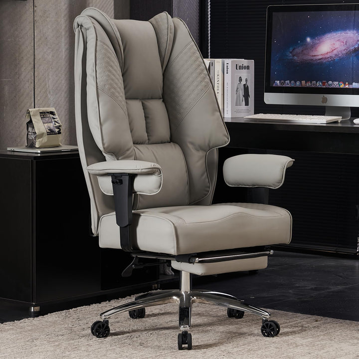 Chefsessel Ergonomisch 200kg - Schwerlast Bürostuhl, Taschenfederkern zur Rückenentlastung, Schreibt