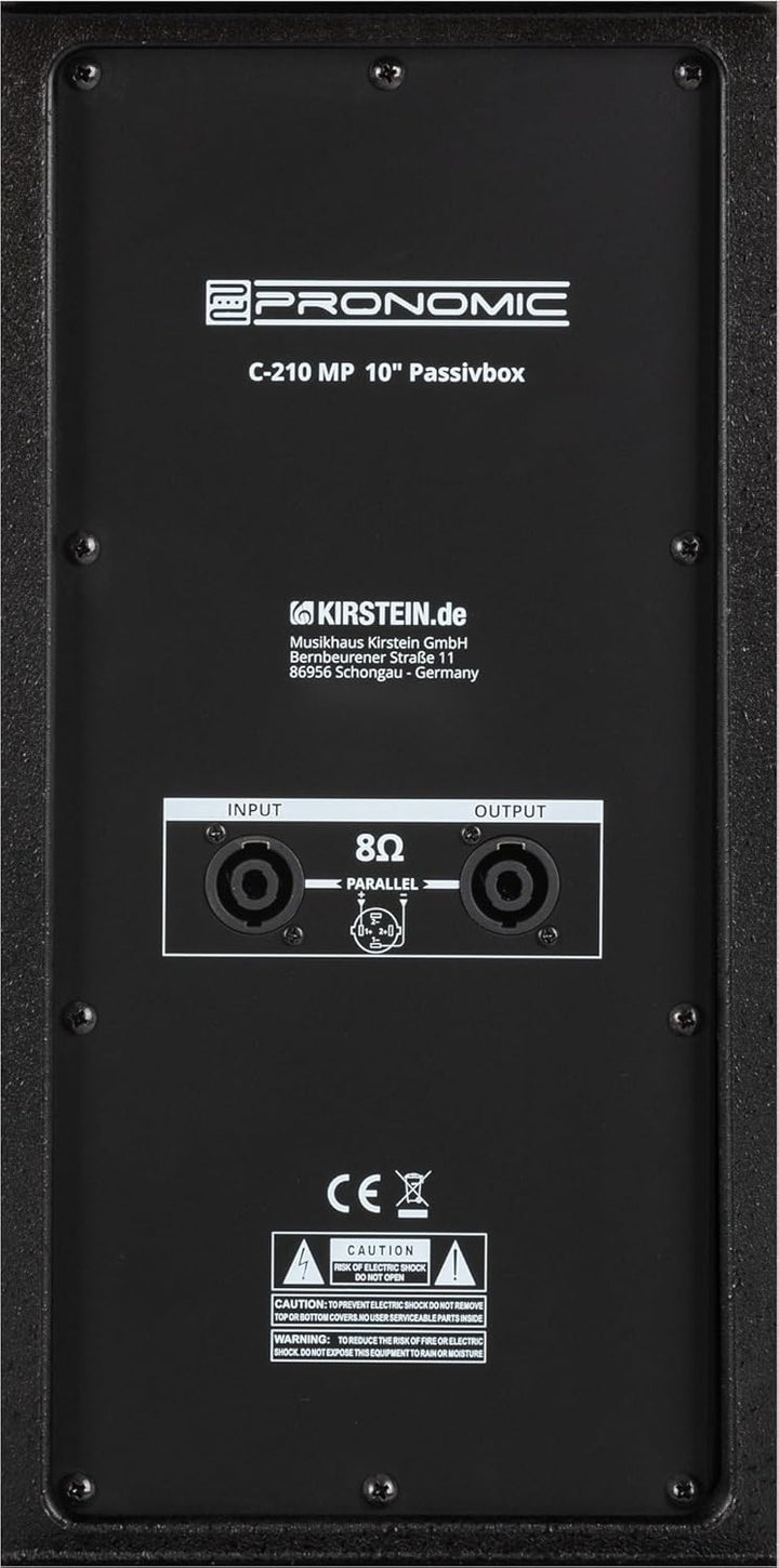 Pronomic C-210 MP 10" Passivbox Stereo Set - 2 Passive 2-Wege Boxen - Belastbarkeit: je 200 Watt (RM