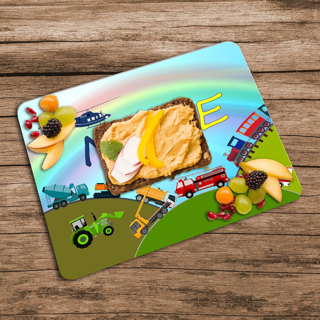 Vesperbrettchen mit Name/Frühstücksbrettchen Brotzeitbrettchen Schneidebrettchen mit Motiv und Perso