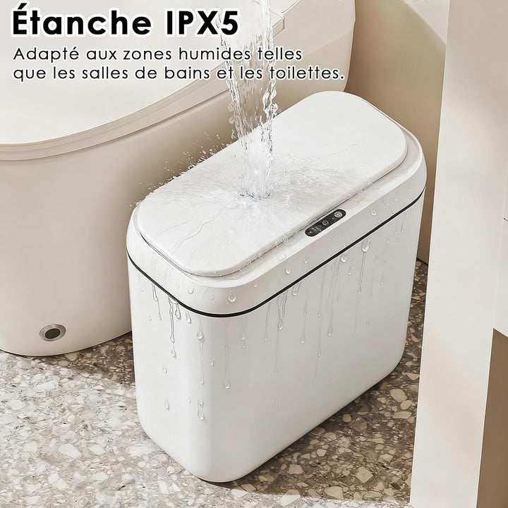 Sensor Mülleimer mit Sensor 15L Leise USB Elektrischer Mülleimer Sensors Wasserdicht Mülleimers Elek