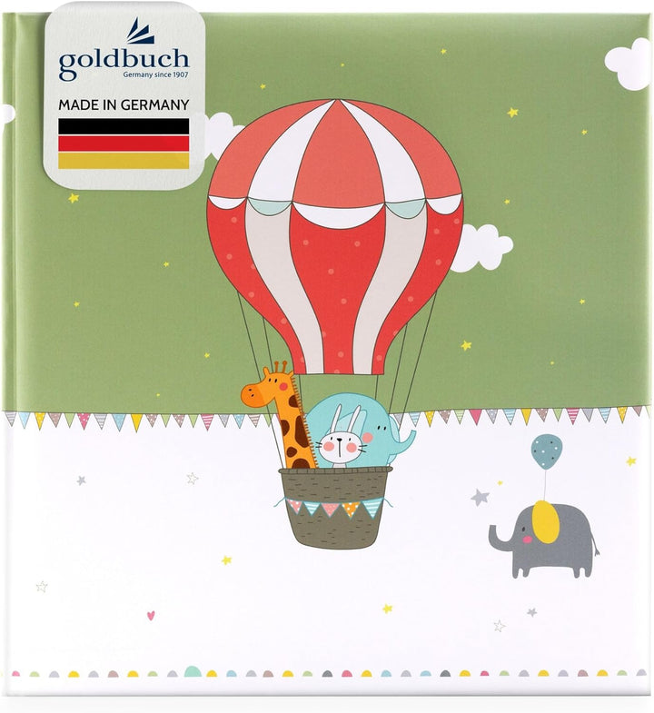 goldbuch Babyalbum Ballonfahrt im kindgerechten Design, Kunstdruck Fotoalbum mit 60 weisse, Pergamin