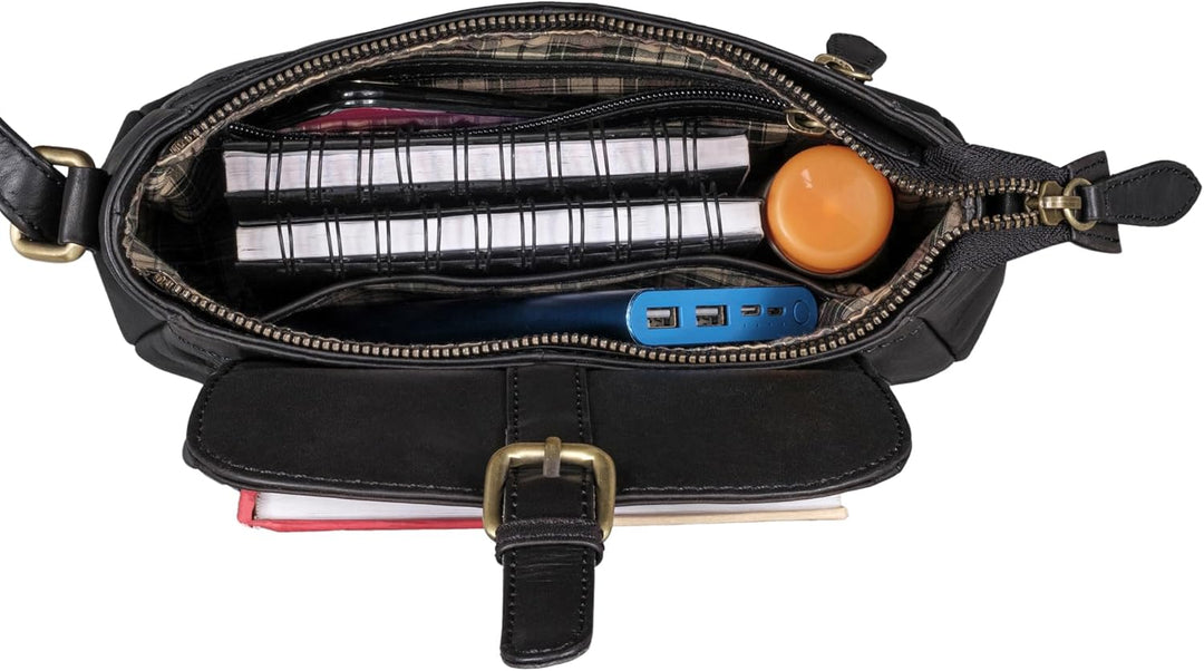 Benthill Damen Handtasche Leder - Shopper aus weichem hochwertigem Echt-Leder - Vintage Fashion Bag