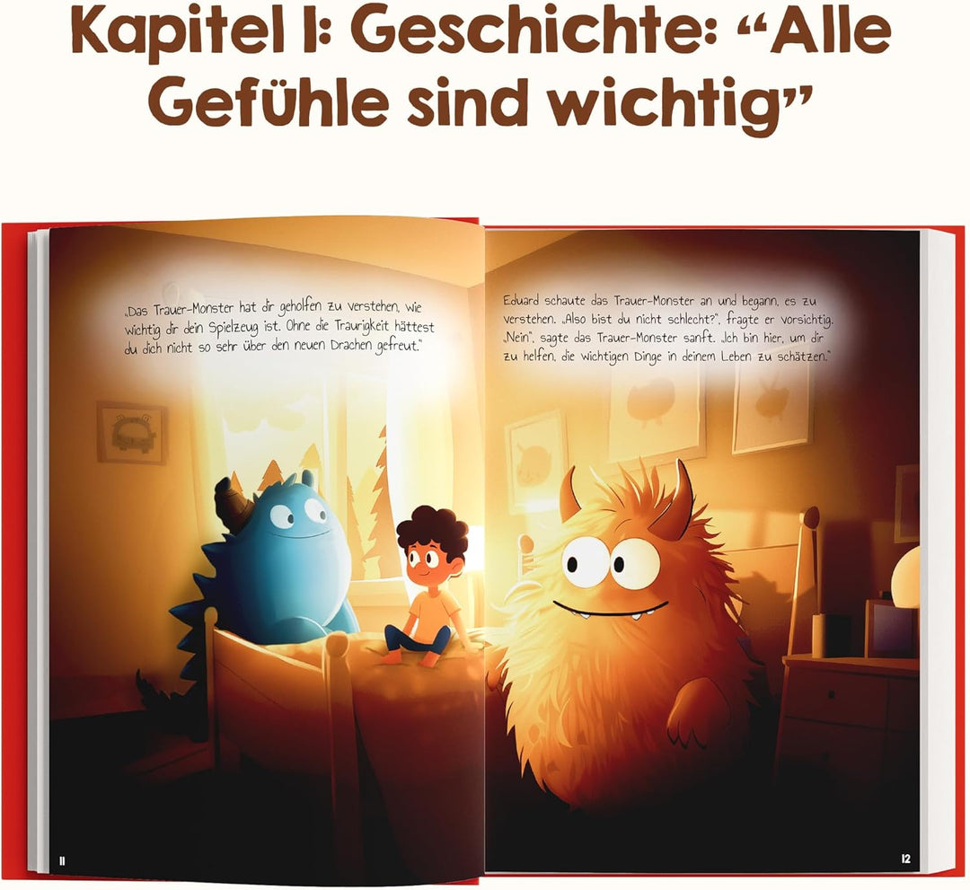 Edubini Gefühlstagebuch Kinder [6-12 Jahre] - Tagebuch Mädchen & Jungs - Gefühle Buch für Umgang mit