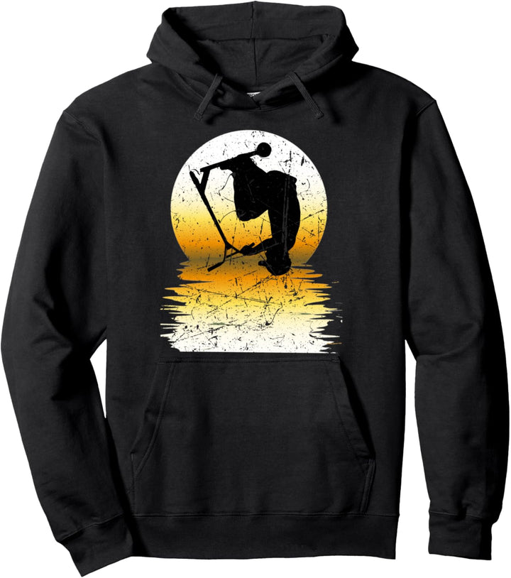 Stunt Scooter Roller Stuntroller Retro Pullover Hoodie