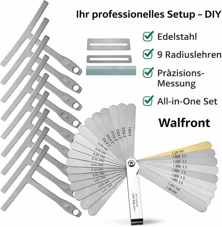Gitarren Tool Set mit Sander Radius Gauge, String Action Ruler Griffbrettschutz für Gitarren und Bas