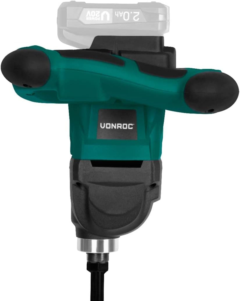 VONROC Farb- / Zementmischer - VPower 20V - Exkl. Akku und Schnellladegerät - Inkl. Rührer 600mm,
