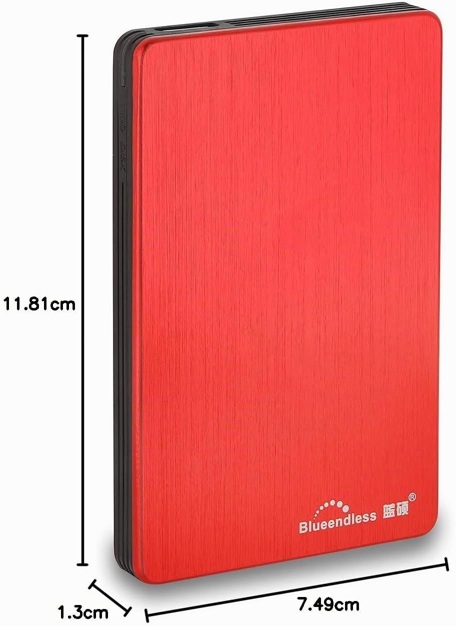 Tragbare externe Festplatte USB 3.0 6,3 cm (2,5 Zoll) für PC, Laptop, Computer (320GB, rot) Rot 320