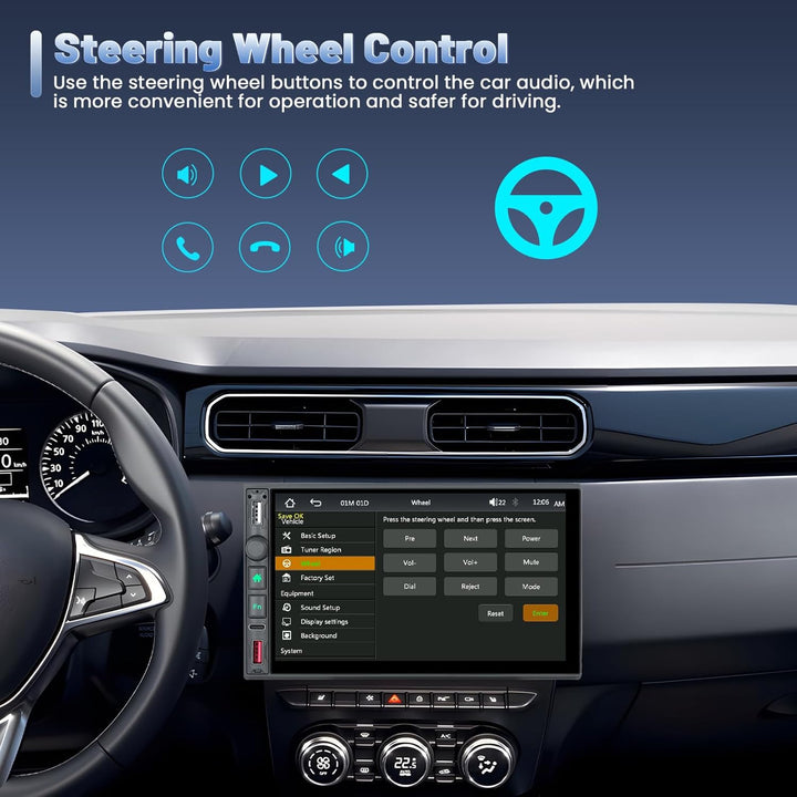 Bluetooth Autoradio 2 Din Kompatibel mit Wireless Carplay Android Auto 7 Zoll Touchscreen Autoradio