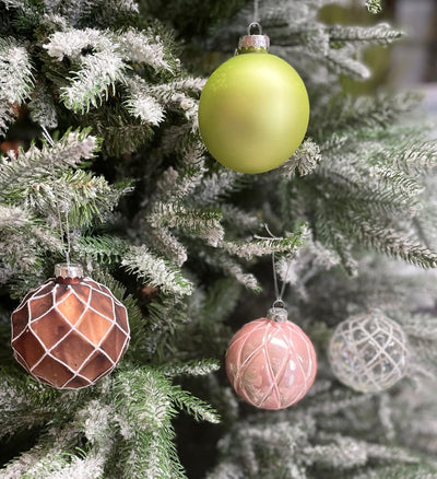 MC Trend 12er Set edle Luxus Glas Weihnachtskugeln Ø 8cm Weihnachtsbaum Kugeln Christbaumkugeln Weih