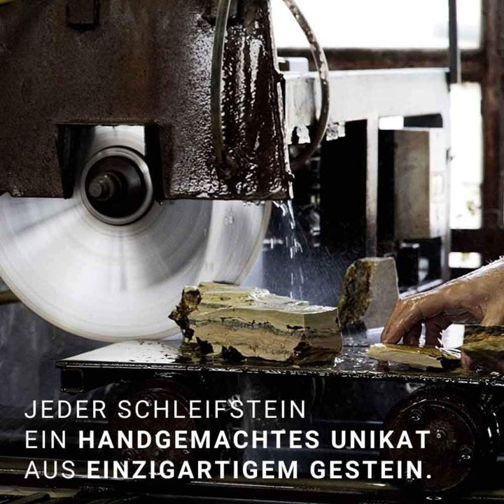 GELBER BELGISCHER BROCKEN original I Schleifstein für Messer &amp; Werkzeug I Messer-Schärfer Grösse 75