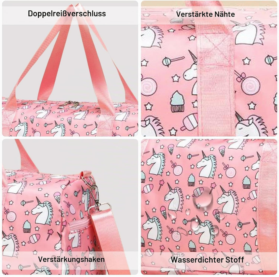 Sporttasche Kinder Reisetasche Jungen Mädchen mit Nassfach Schwimmtasche Weekender Duffle Bag Outdoo