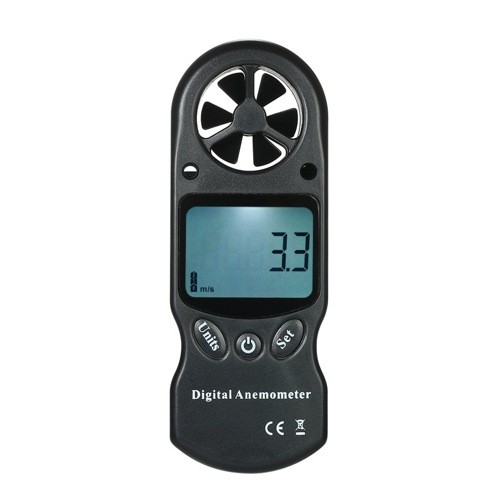 8-in-1-Hand-Digital-Anemometer fü Windgeschwindigkeit/Temperatur/Luftfeuchtigkeit/Windchill/Hitzeind