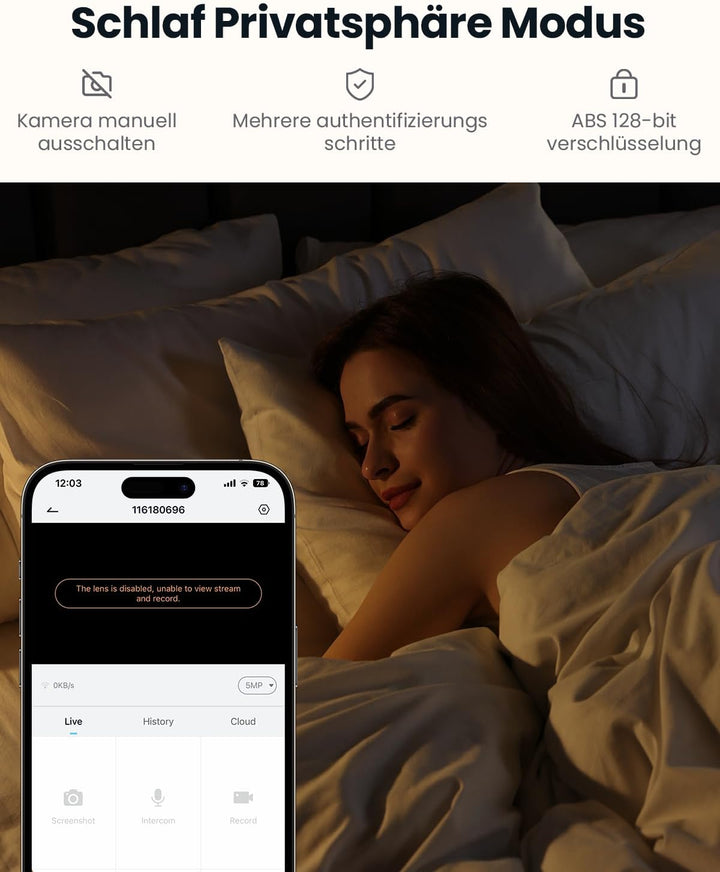 ieGeek 2K Überwachungskamera Innen,2.4G/5GHz WLAN Kamera,Babyphone mit Kamera,15M Nachtsicht,Bewegun