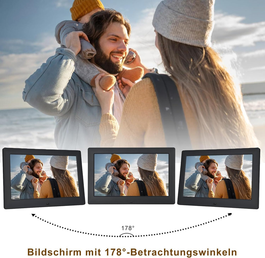 TSITSC 10.5 Zoll Digitaler Bilderrahmen, 1280 * 720 IPS Bildschirm Elektronischer Bilderrahmen Kalen
