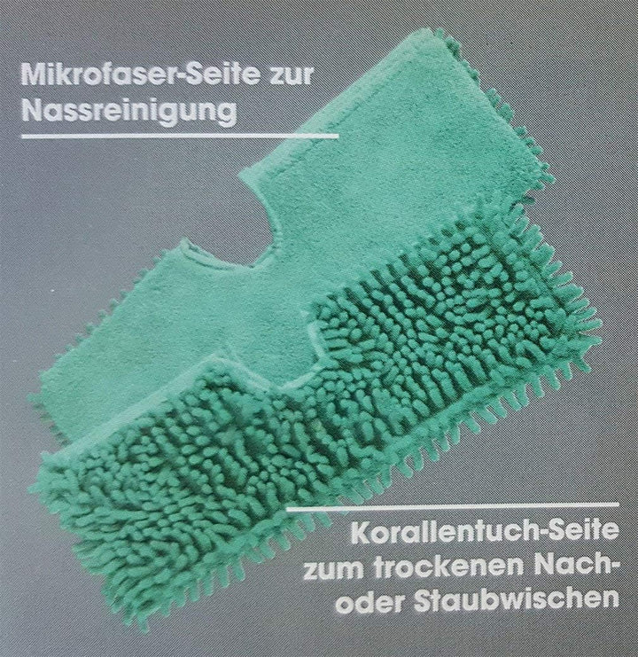 CLEANmaxx Ersatz-Wischtücher 2er Set für Spray-Mopp Bodenwischer 2-in-1 mit Wendefunktion | Mikrofas
