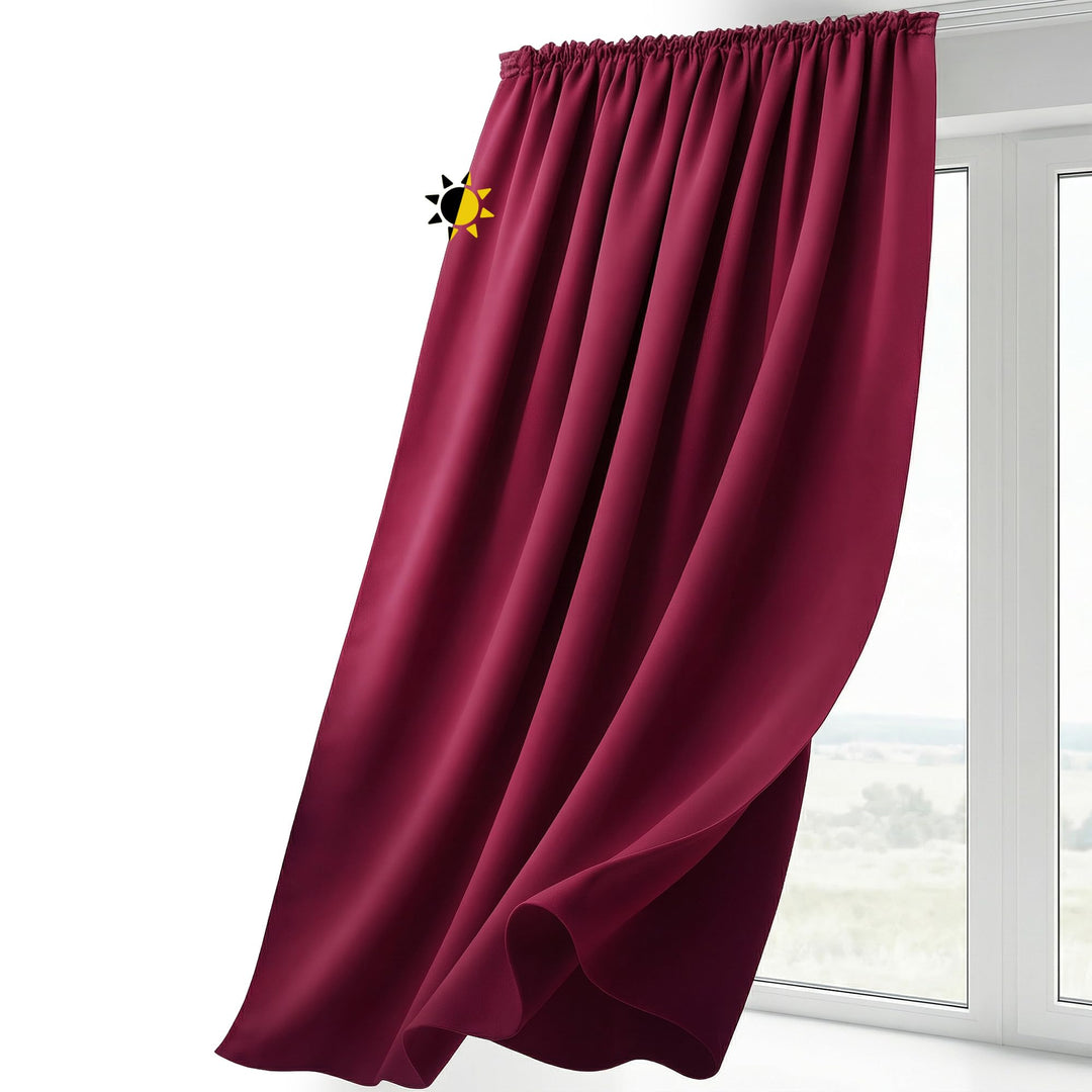 BEAUTEX Verdunkelungsgardine mit Kräuselband U-Band, Blackout Vorhang Blickdicht abdunkelnd, Grösse