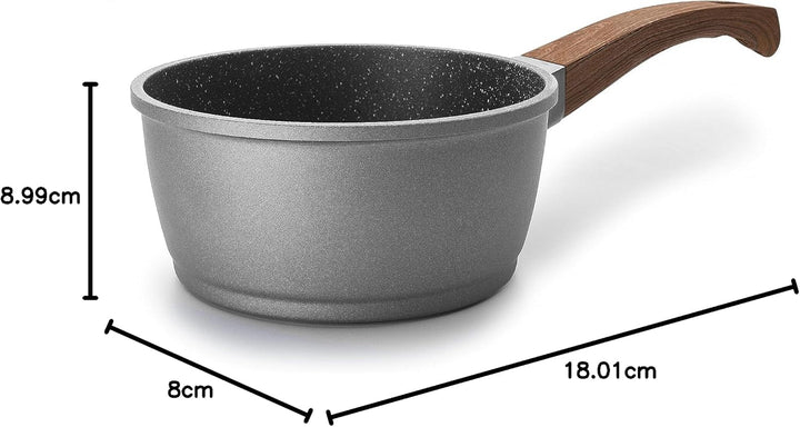 Lacor Stielkasserole Induct, Aluminium, Grau, 38 cm 38 x 19 x 10 cm, 38 x 19 x 10 cm
