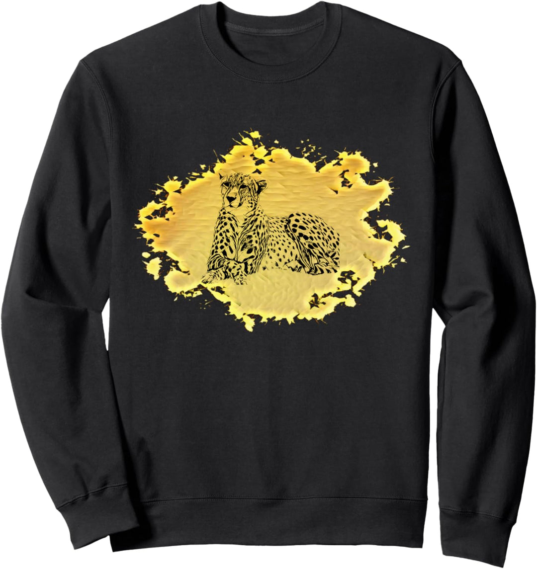 Gepard Motiv Raubkatzen Afrika Katzen Tiere Geparden Sweatshirt