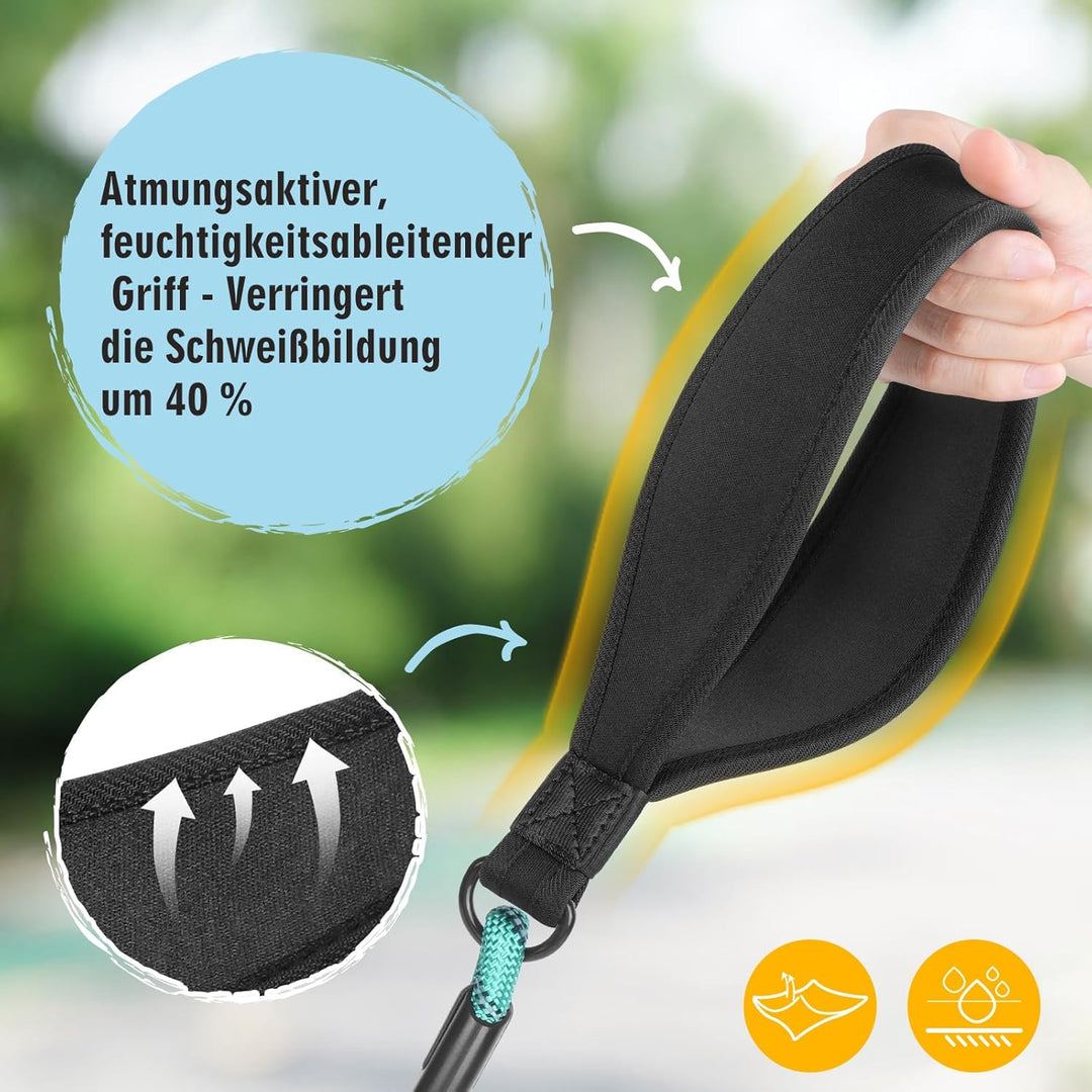 Aystkniet Bungee Schleppleine für Hunde 3M 5M 9M 10M 15M 20M 30M, Schockabsorbierende Hundeleine mit