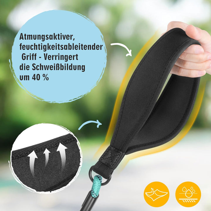 Aystkniet Bungee Schleppleine für Hunde 3M 5M 9M 10M 15M 20M 30M, Schockabsorbierende Hundeleine mit