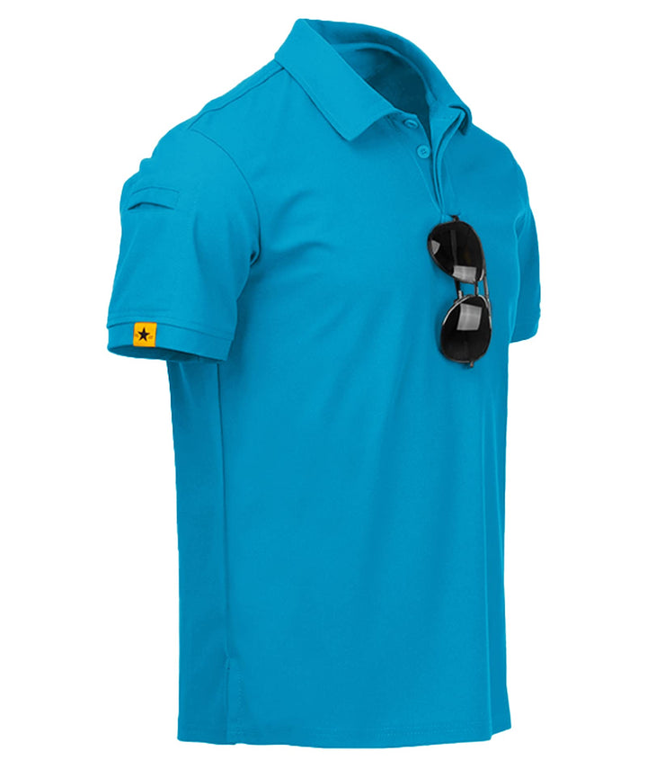 JACKETOWN Herren Kurzarm Poloshirt Schnelltrocknend Atmungsaktives Tshirt Tennis Sommer Poloshirts M