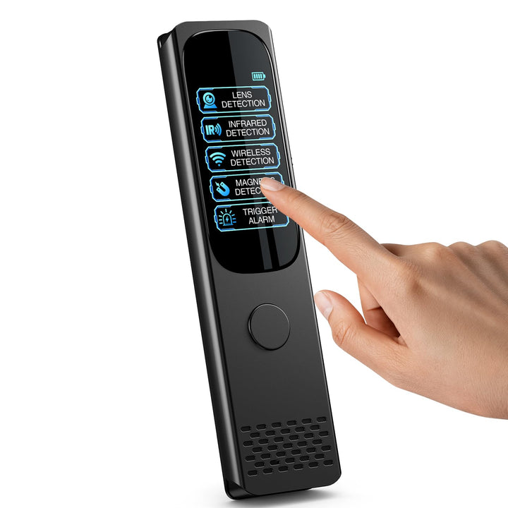 Wanzen Detektor Touchscreen, 6-in-1 Kamera Detektor mit KI-Erkennung | Hidden Camera Detector, GPS-T