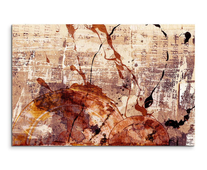 Paul Sinus Art 120x80cm Leinwandbild Leinwanddruck Kunstdruck Wandbild rostrot schwarz Farbschlieren