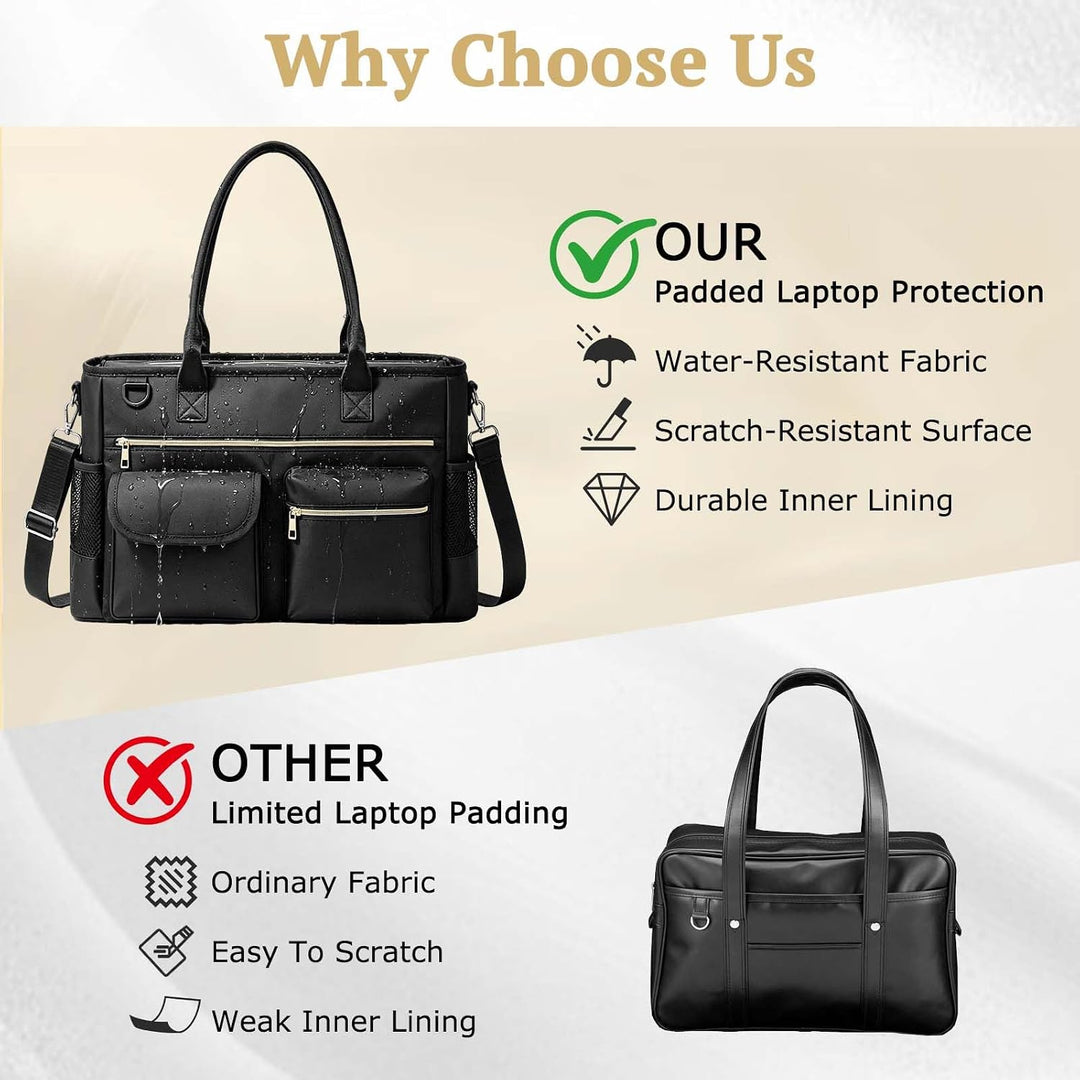Lehrertasche Damen, Laptoptasche 16 Zoll mit Isolierter Tasche, Grosse Arbeitstasche mit Laptopfach