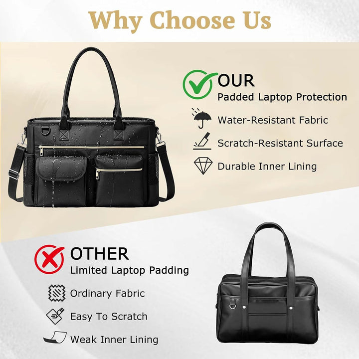 Lehrertasche Damen, Laptoptasche 16 Zoll mit Isolierter Tasche, Grosse Arbeitstasche mit Laptopfach