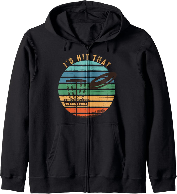 Disc Golf Frisbee Lustig Vintage Retro Sport Ich würde das s Kapuzenjacke