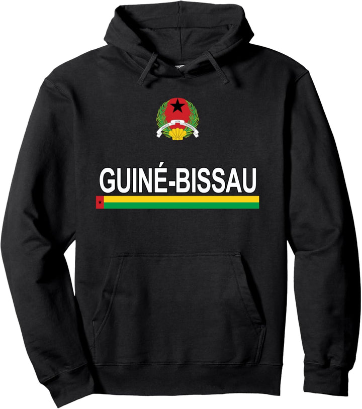 Guine-Bissau Sports-style Flag and Emblem Design Pullover Hoodie