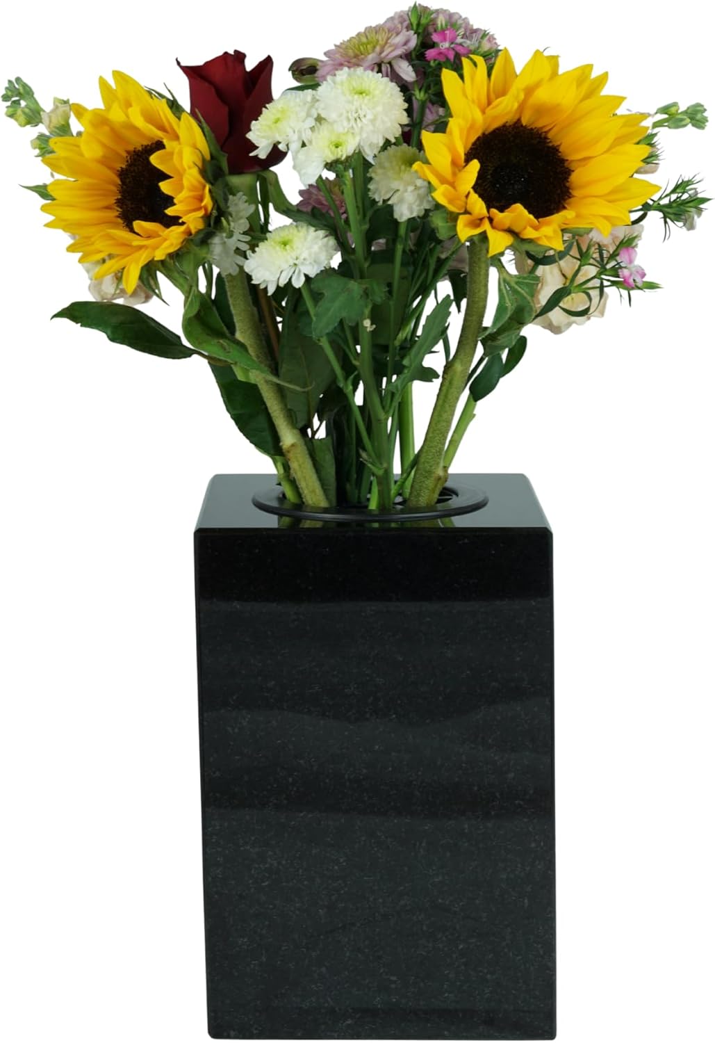 designgrab Cube Designer Grabvase aus Granit Schwedisch Black