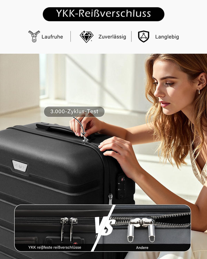 COOLIFE Koffer Premium Koffer Hartschalenkoffer Trolley Rollkoffer Reisekoffer Kofferset Handgepäck