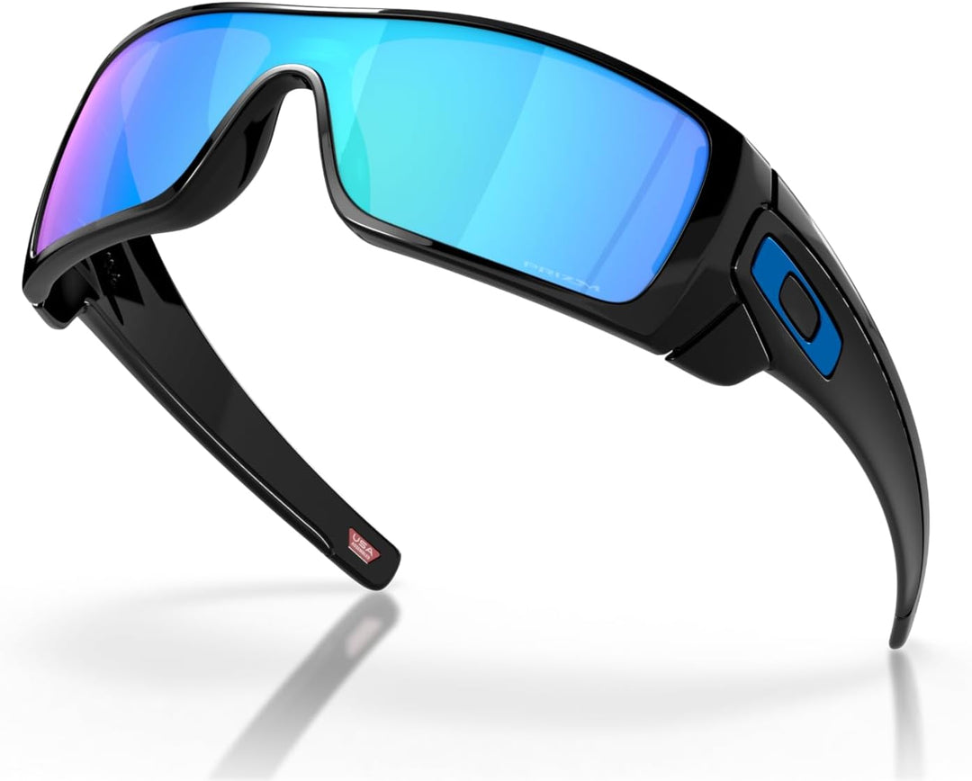 Oakley Herren Batwolf Wrap Sonnenbrille 127 Mehrfarbig (Polished Black), 127 Mehrfarbig (Polished Bl