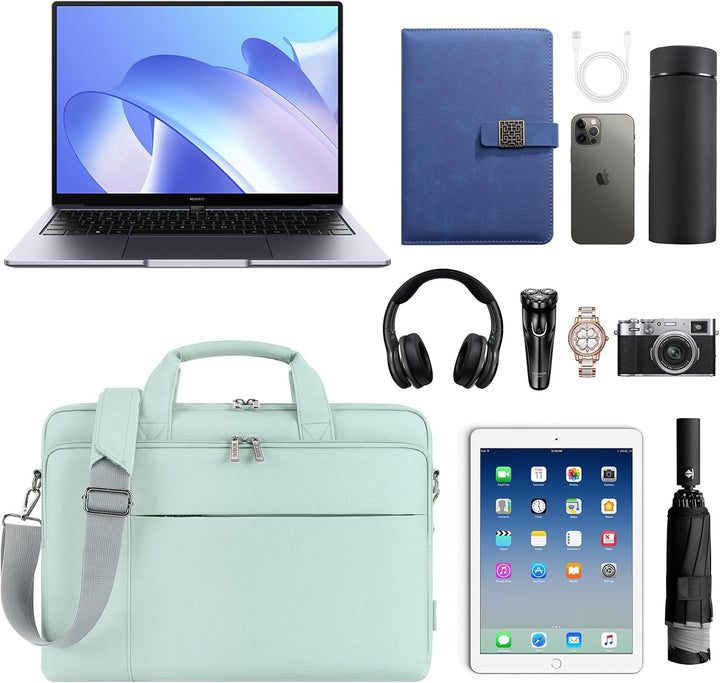DOMISO 17 Zoll Laptop Tasche Aktentasche Schultertasche Business Wasserdicht Notebooktasche für 17-1